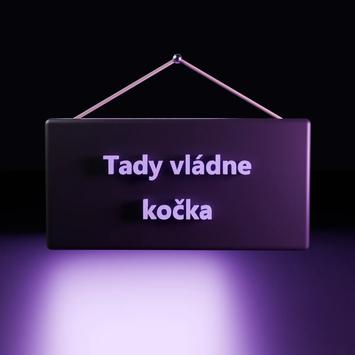Cedulka s vlastním nápisem vytištěná na 3D tiskárně